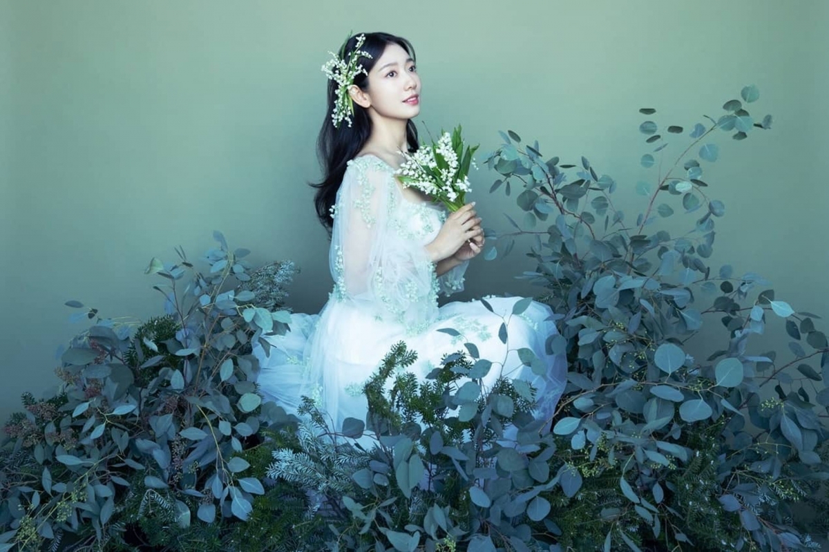 這套婚紗來自美國品牌Monique Lhuillier
