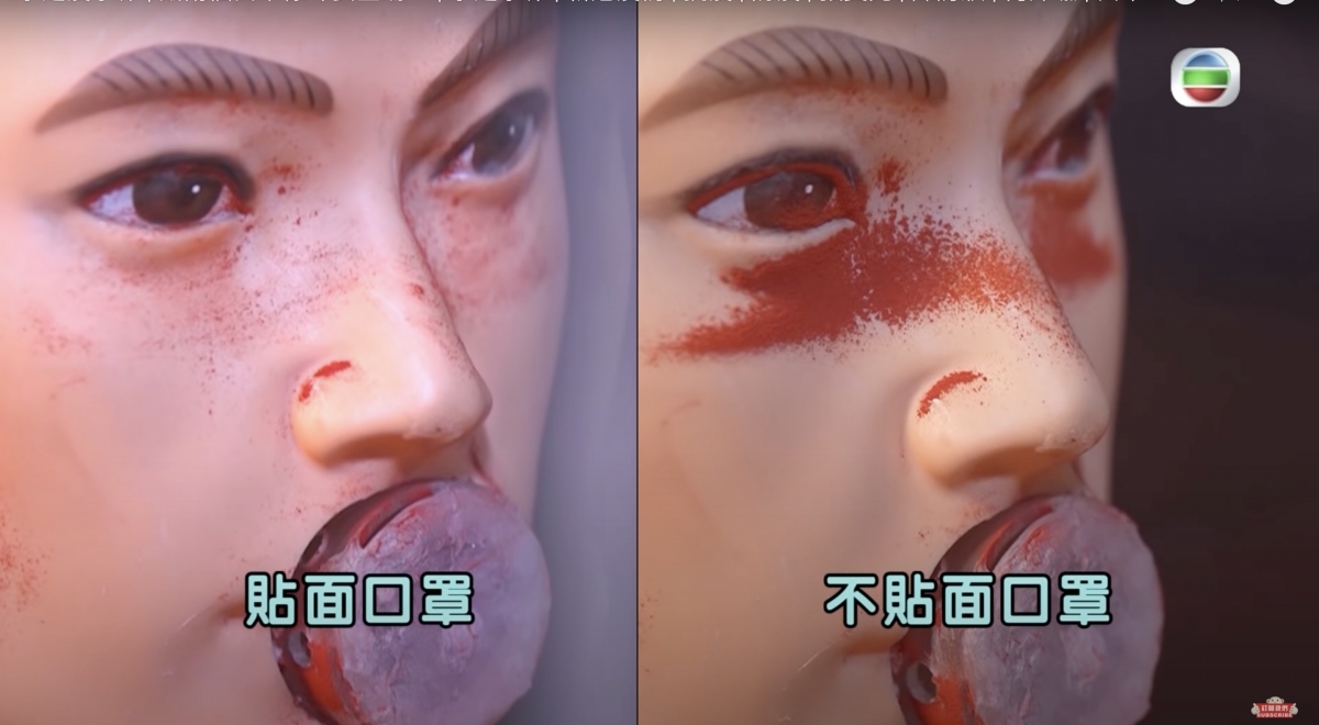 進入口罩裡面的粉塵和細菌就會減少很多!