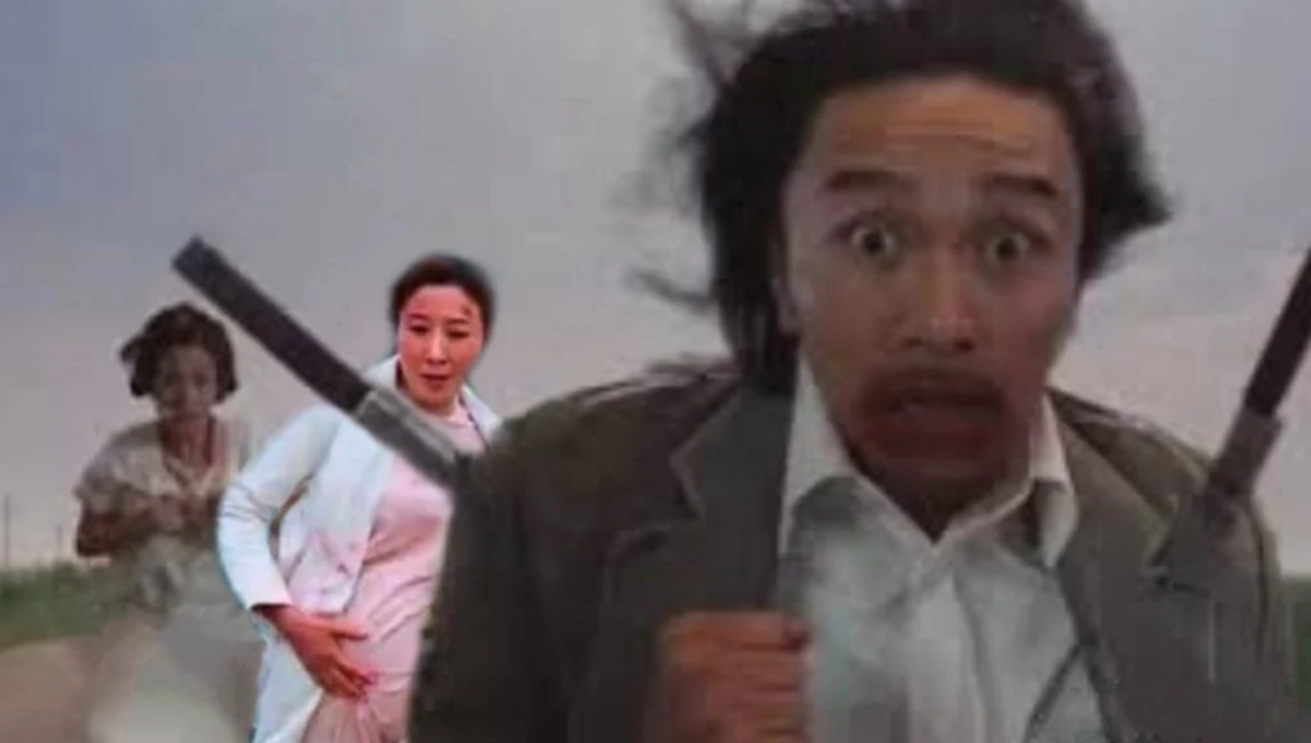 周星馳經典被包租婆追的一幕