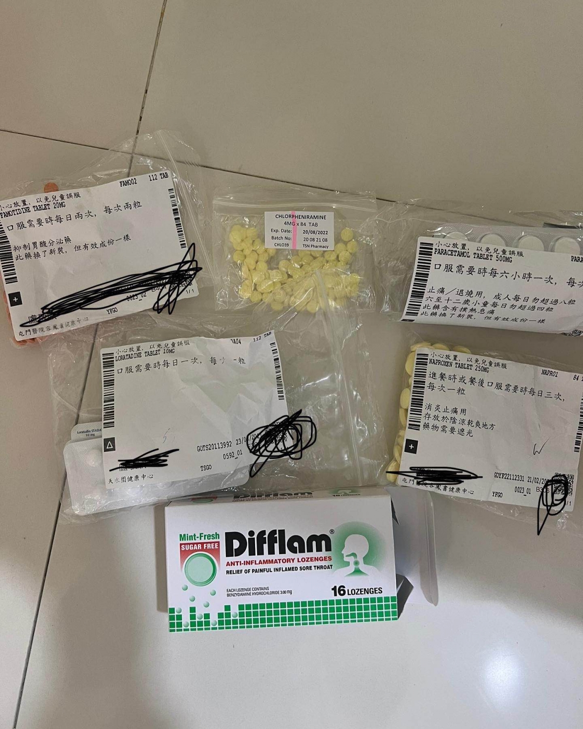 她所用的藥物包
