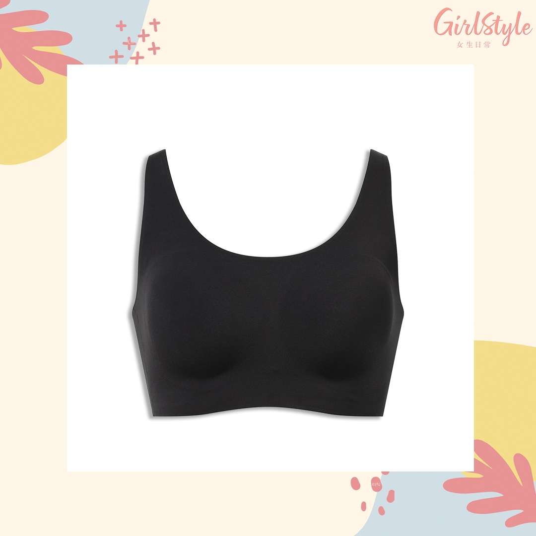 無鋼線胸圍[舒適]（黑色）$149