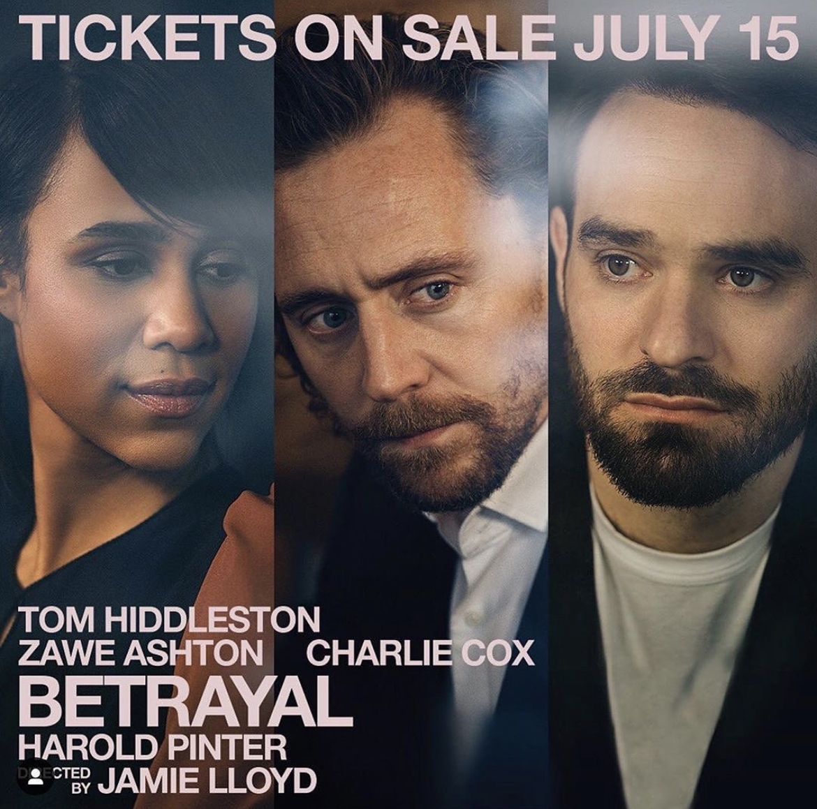 Tom Hiddleston 和 Zawe Ashton 於2019年因為合作英國舞台劇《Betrayal》而結緣~