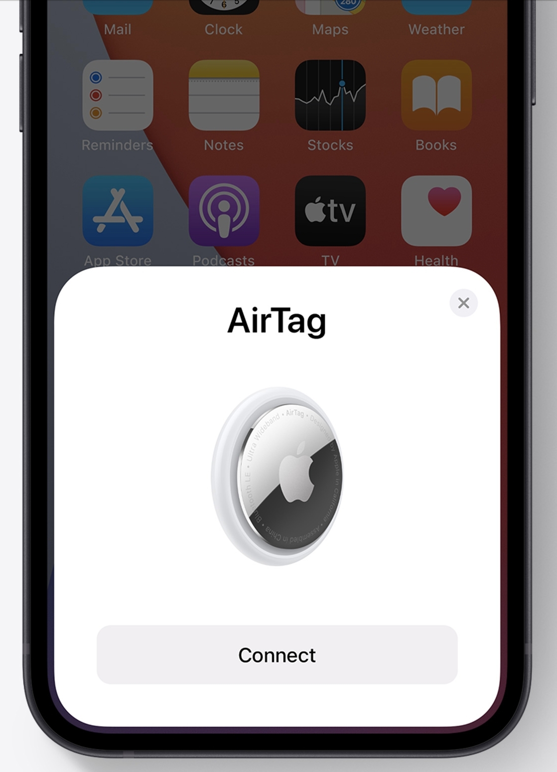 當用家連結 AirTag 時,會出現私隱警告!