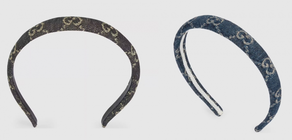 GUCCI Eco washed denim hair band