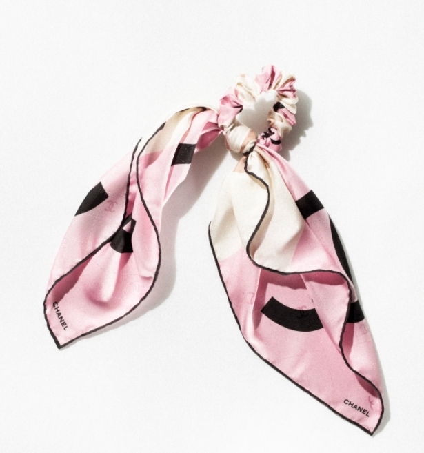 CHANEL 絲質髮圈髮帶