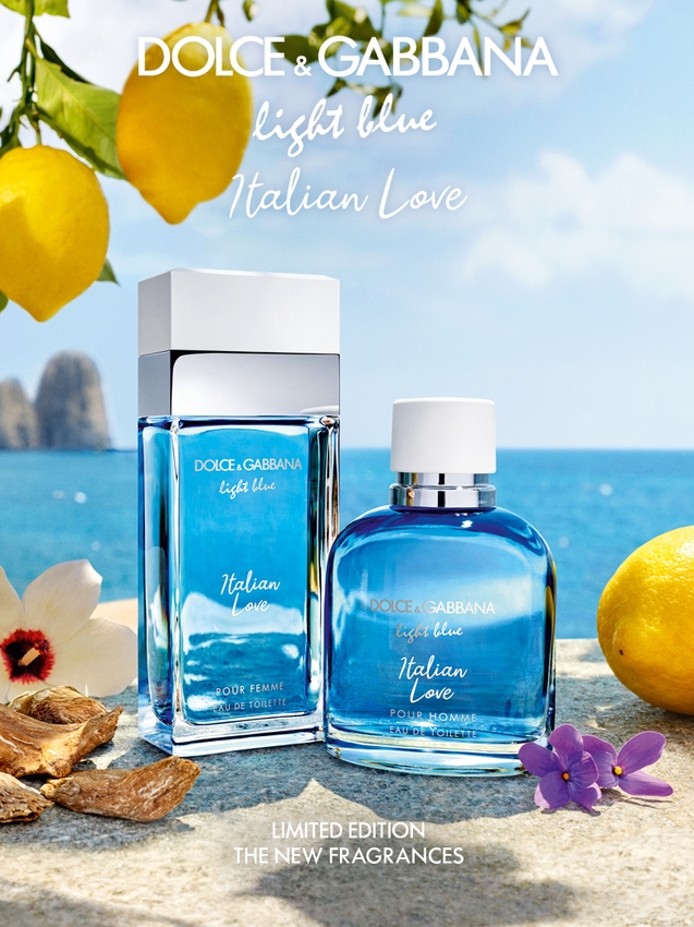 Light Blue Italian Love Pour Femme淡香氛(左)及Light Blue Italian Love Pour Homme淡香氛(右)
