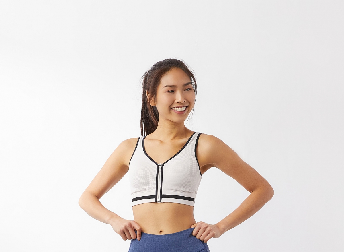 Her own words SPORTS EXTRA SKIN 針織前拉鍊高強度運動胸圍