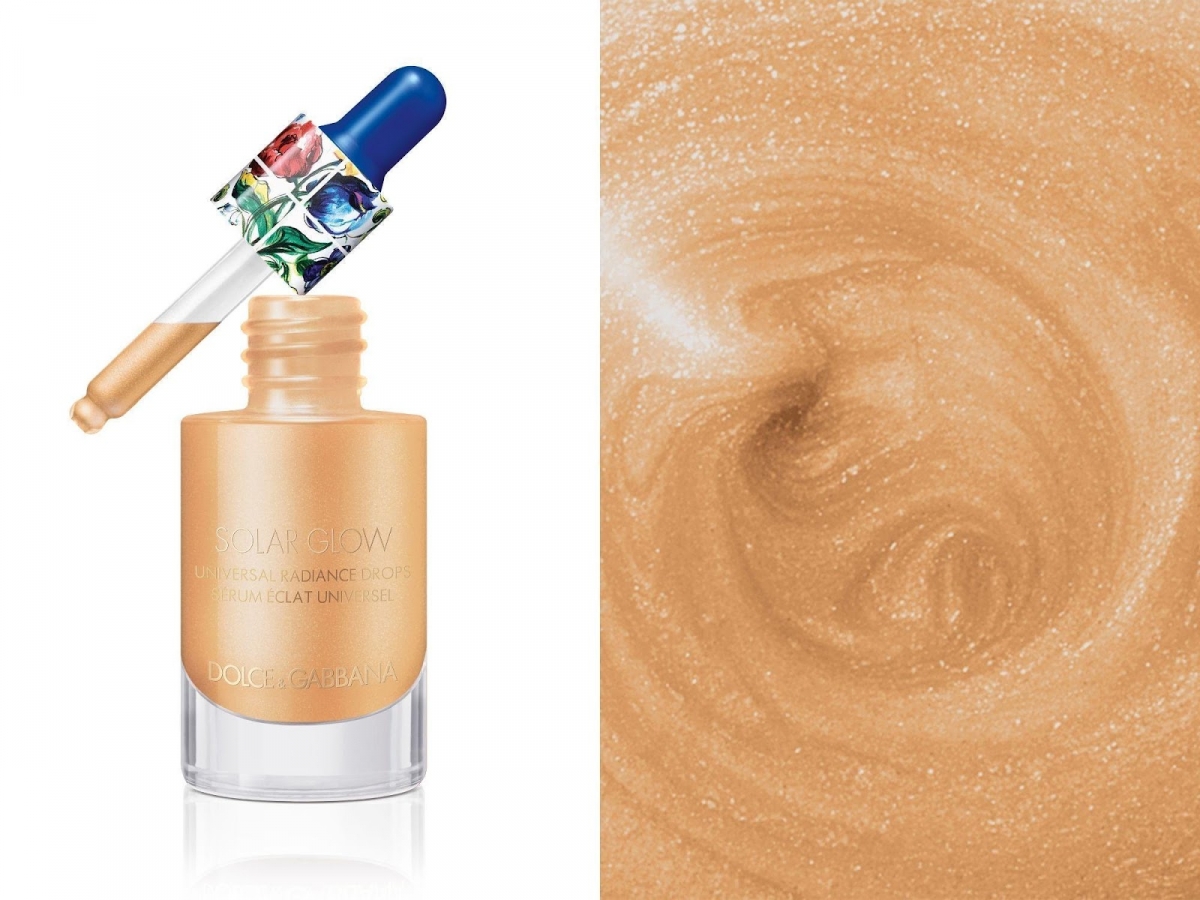 全新的 Universal 光影液 Sunrise 色調會在我們的肌膚上投射出微妙的珠光,帶來溫暖而容光煥發的裸膚效果