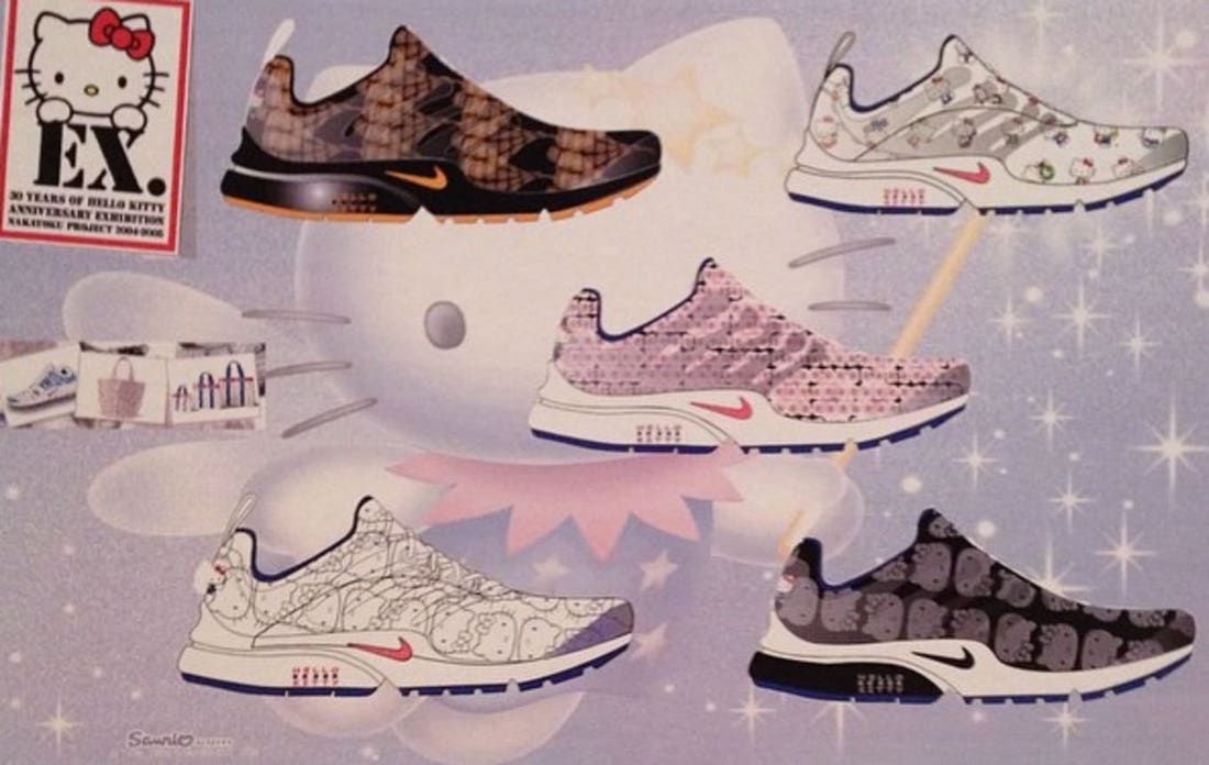 Nike Air Presto與Hello Kitty的聯名計劃其實早在2004年時就開始計劃。