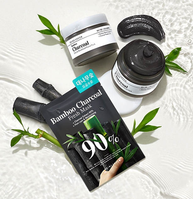 BRING GREEN竹炭深層清潔泥膜及竹炭潔淨補水面膜