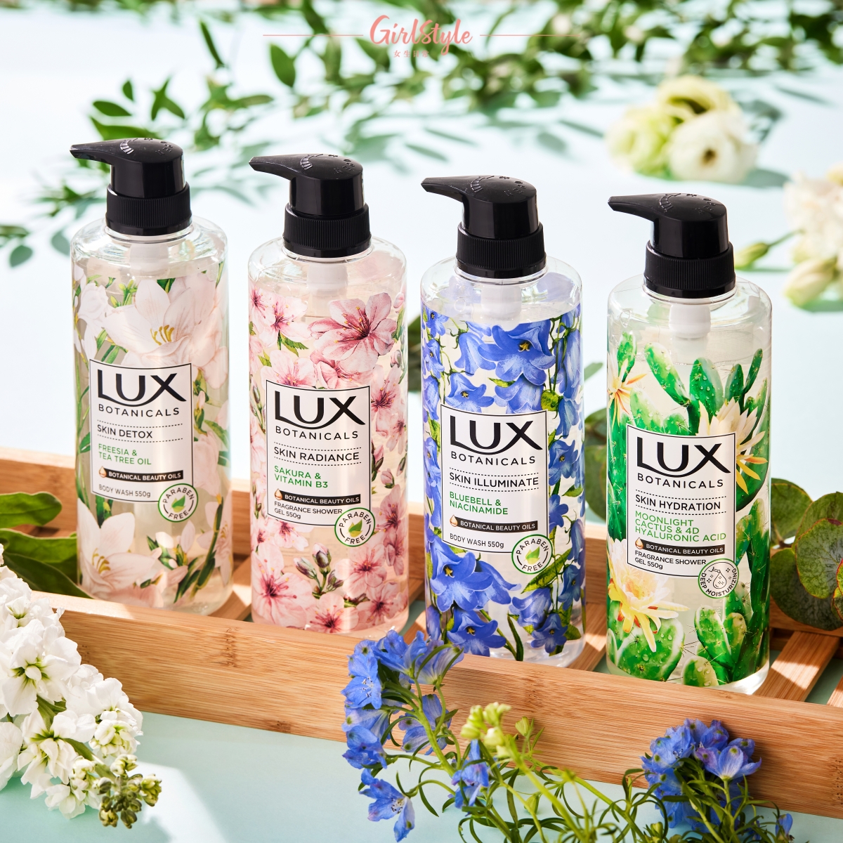 LUX Botanicals植萃香氛沐浴系列，以高级香水的极致香气结合100%天然来源植萃精油，被众多女生好评推介。
