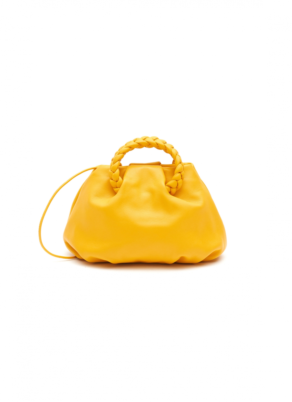 HEREU Braided Handle Crossbody Leather Bag