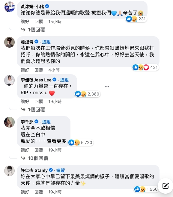 眾人紛紛湧入臉書留言