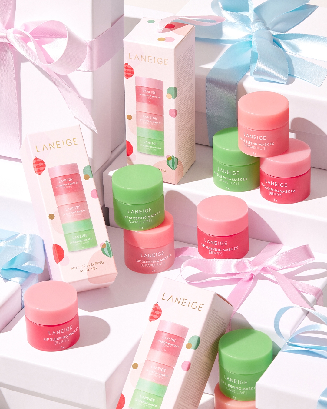 皇牌睡眠唇膜套裝，一套有齊3款味：BERRY、GRAPEFRUIT、APPLE LIME