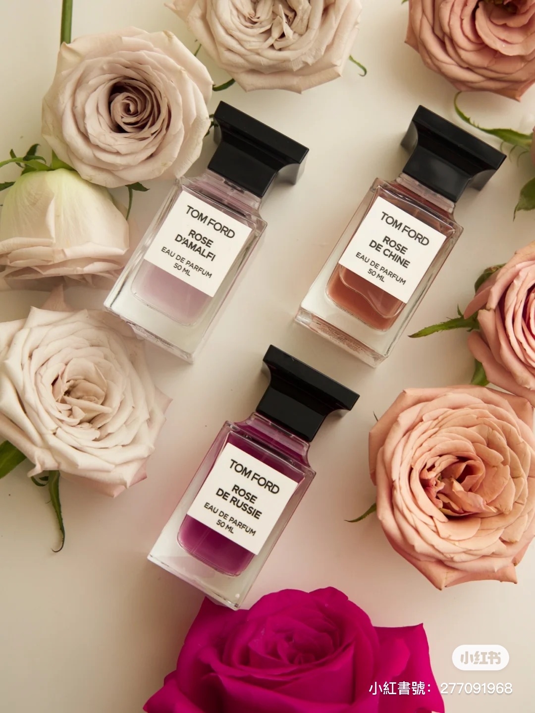 三款全新香氛：ROSE D’AMALFI、ROSE DE CHINE和ROSE DE RUSSIE