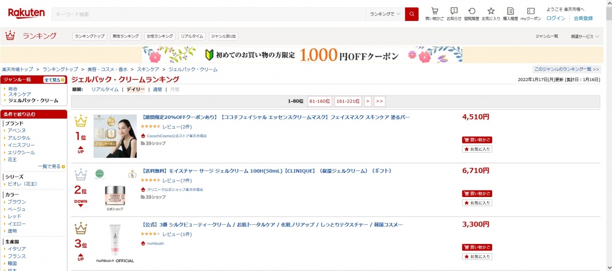 日本樂天銷量No.1。