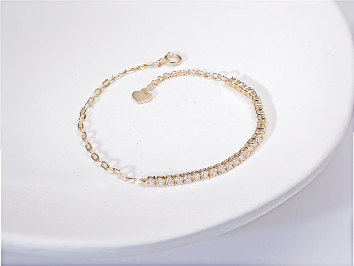 Paper Clip Half Tennis手鏈