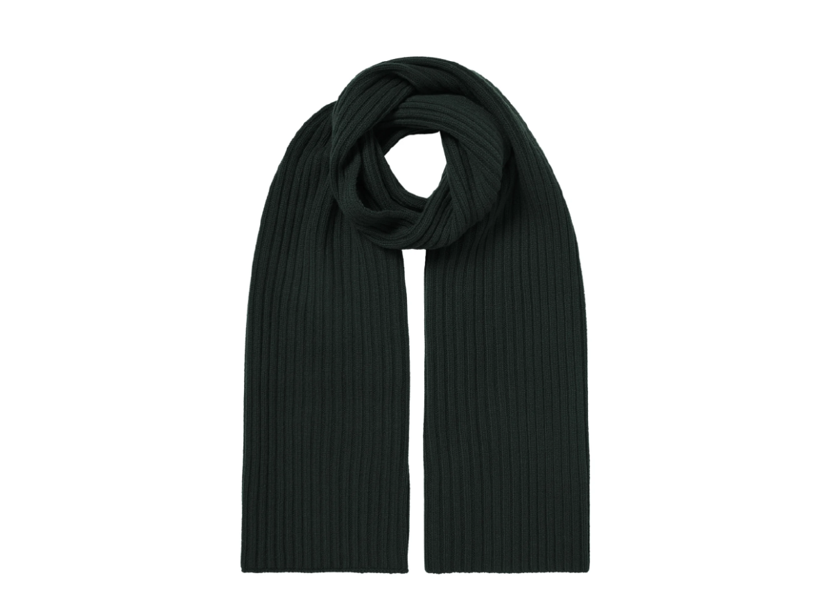 N.Peal UNISEX CHUNKY RIB CASHMERE SCARF £325