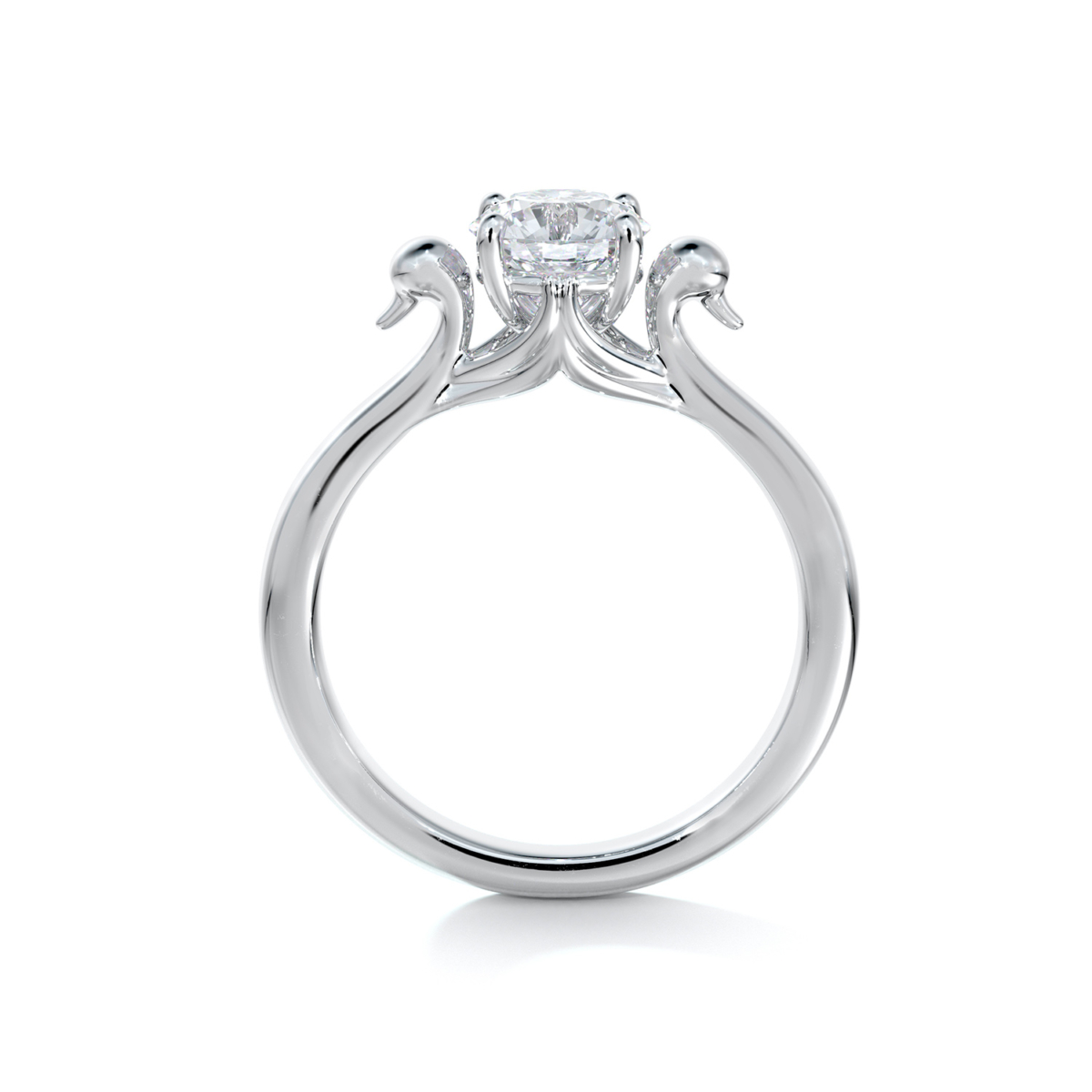 Forevermark 天鵝系列 18K 白金單顆美鑽戒指 HK$7,600 起