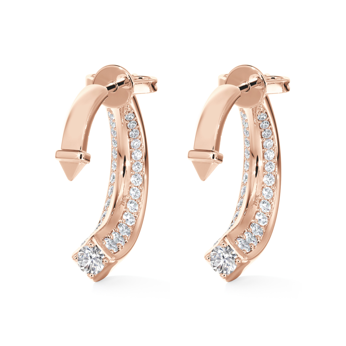 Forevermark Avaanti 18K 玫瑰金密鑲美鑽耳環 HK$23,800 起