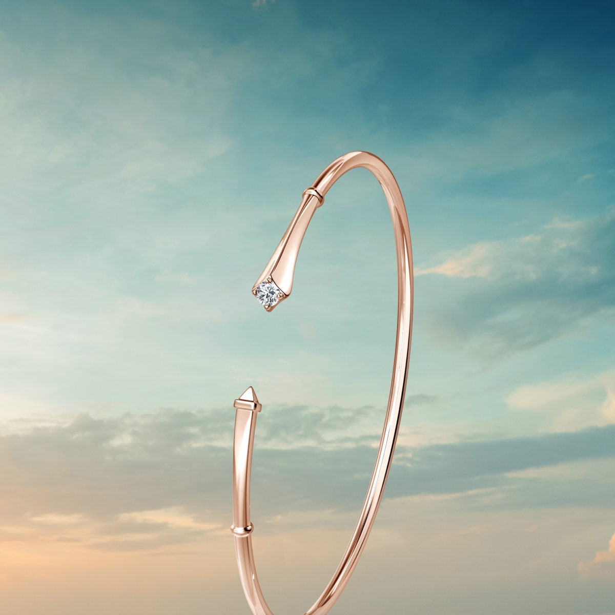 Forevermark Avaanti 18K 玫瑰金單顆美鑽手鐲 HK$11,900 起