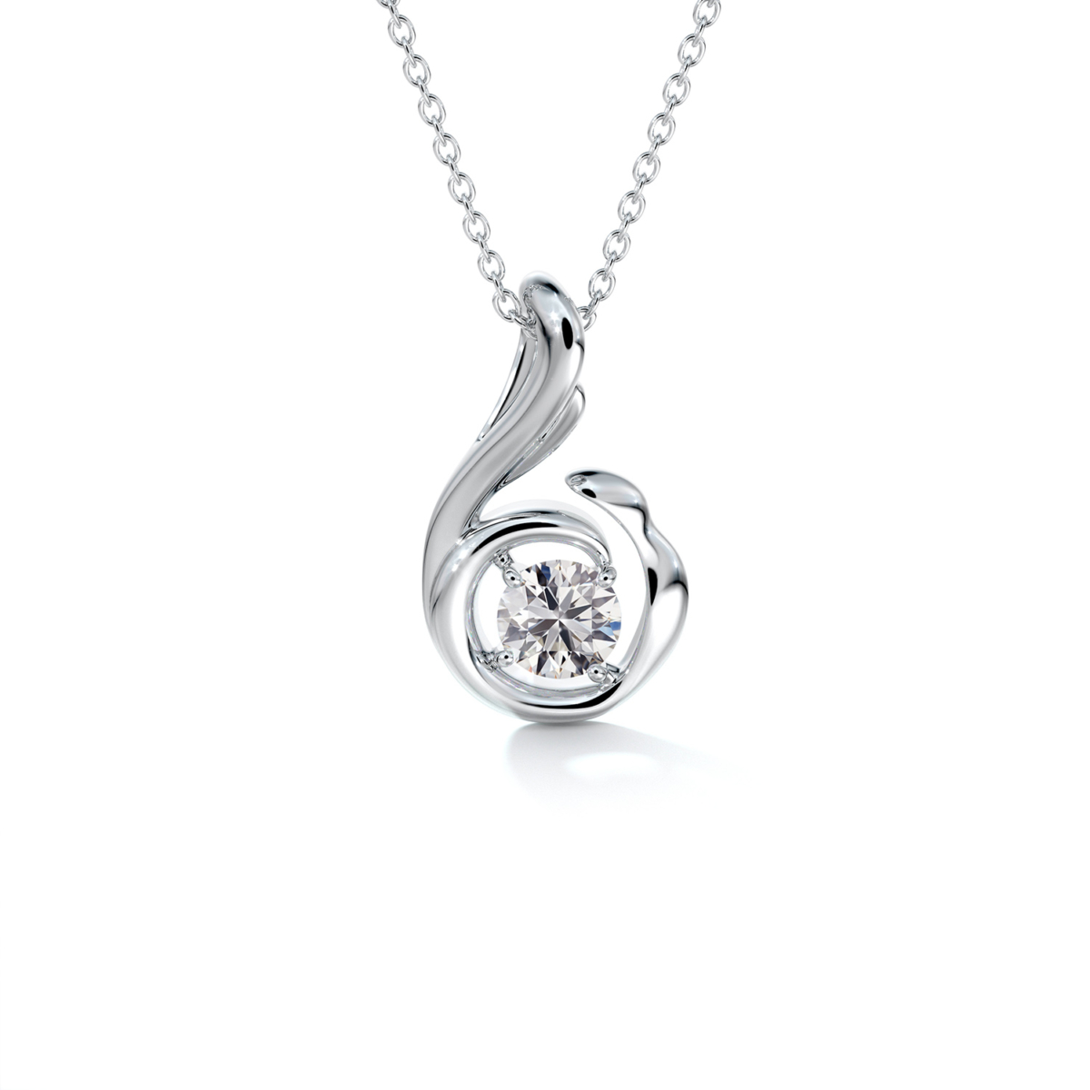 Forevermark 天鵝系列 18K 白金單顆美鑽吊墜（不包括頸鍊） HK$10,600 起