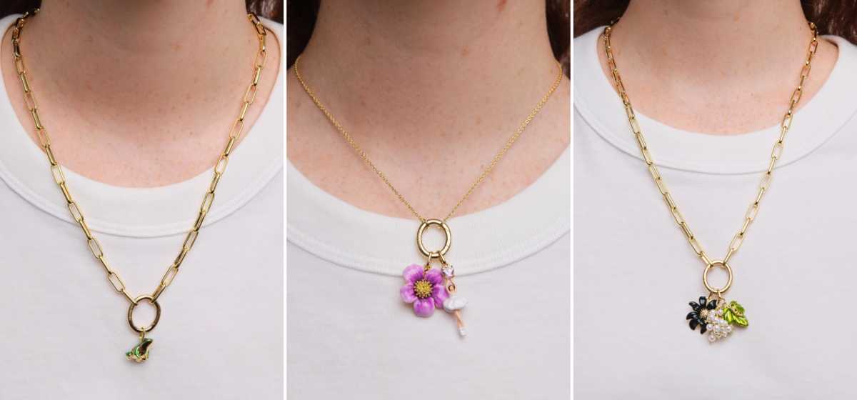 靈活佩戴！Les Néréides全新吊墜系列可單獨或混搭佩戴，風格多變。