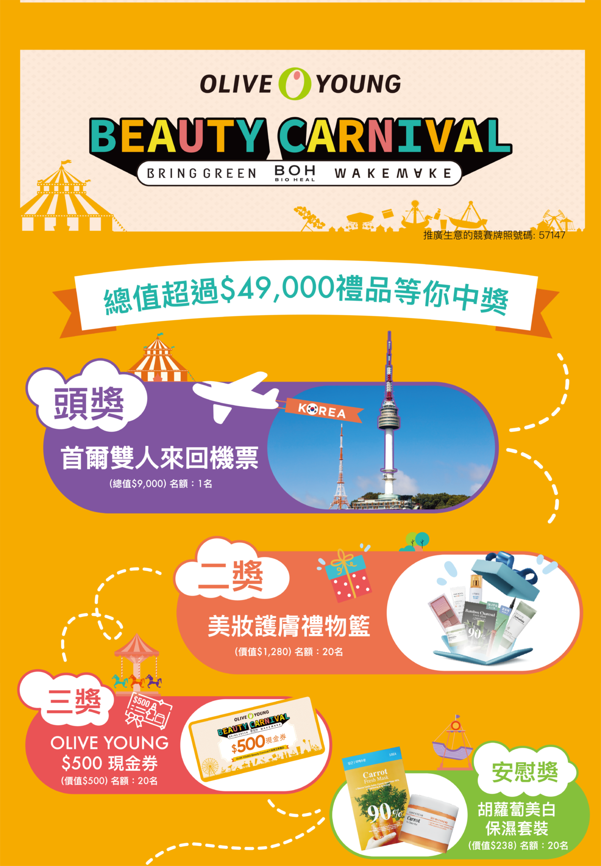 OLIVE YOUNG Beauty Carnival期間限定大抽獎