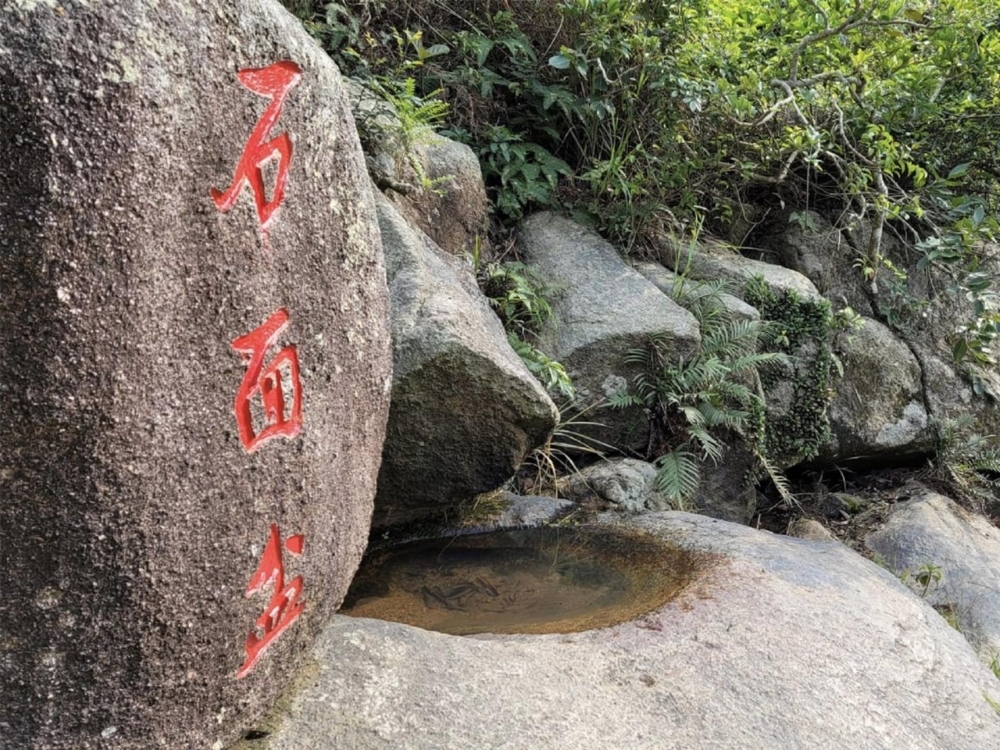 因水流侵蝕而形成的「石面盆」