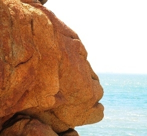 海岸徑上有許多形狀奇特的岩石,其中最著名的是猿人石