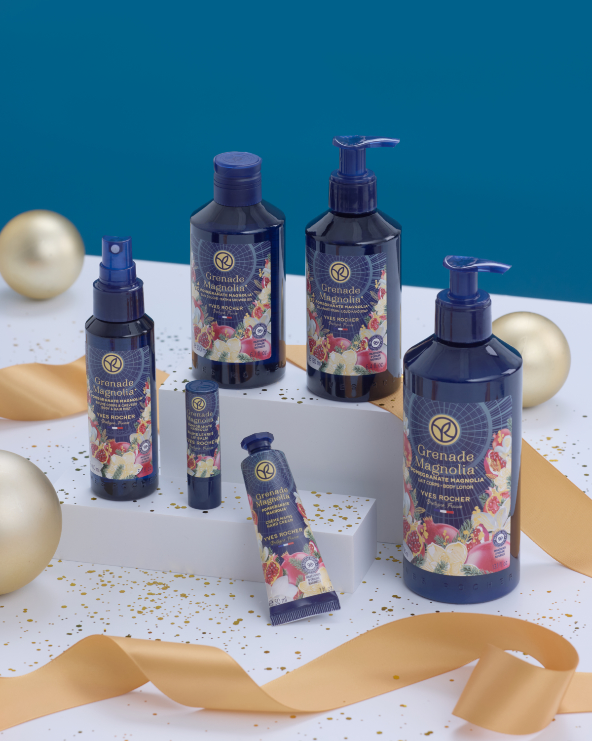 紅石榴之戀沐浴柔膚禮盒 HK$155（沐浴露50ml＋潤膚露50ml＋身體磨砂膏30ml）