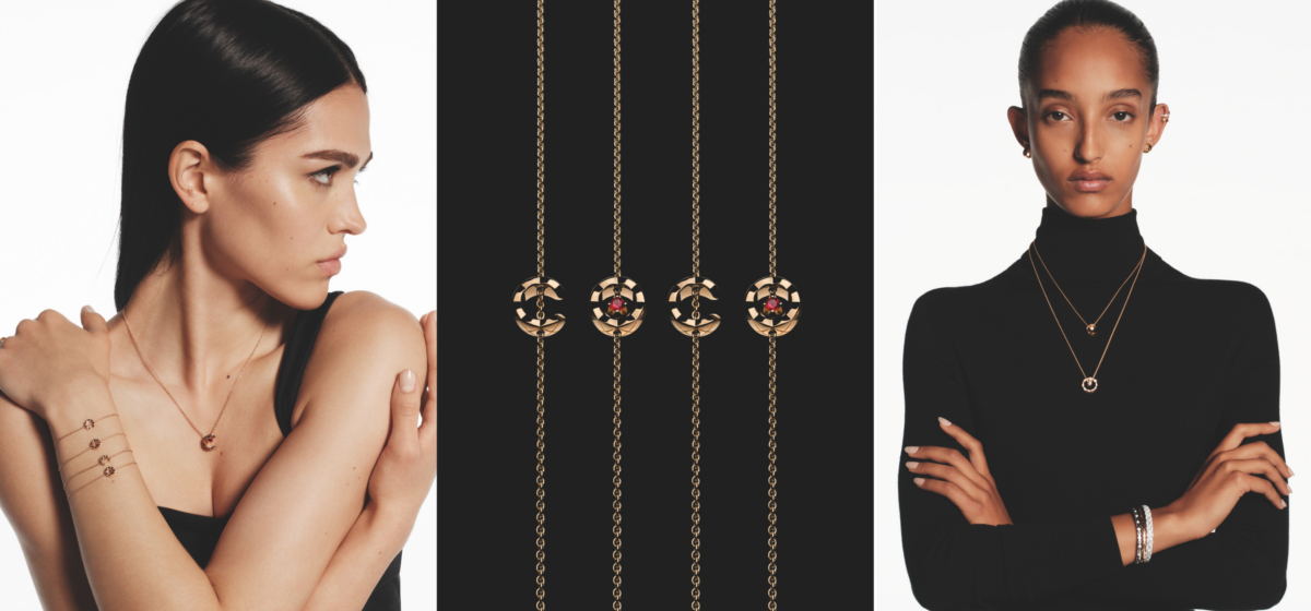 手鍊在腕間拼「C.O.C.O」字樣,展現了品牌的小巧思與獨特魅力。