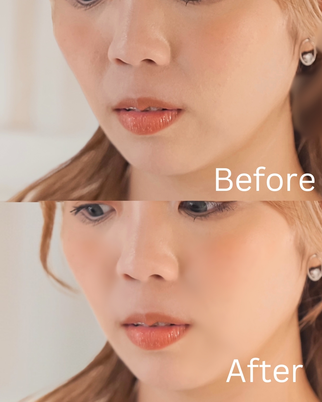 用家Wendy使用fresh紅茶精華水的前後對比