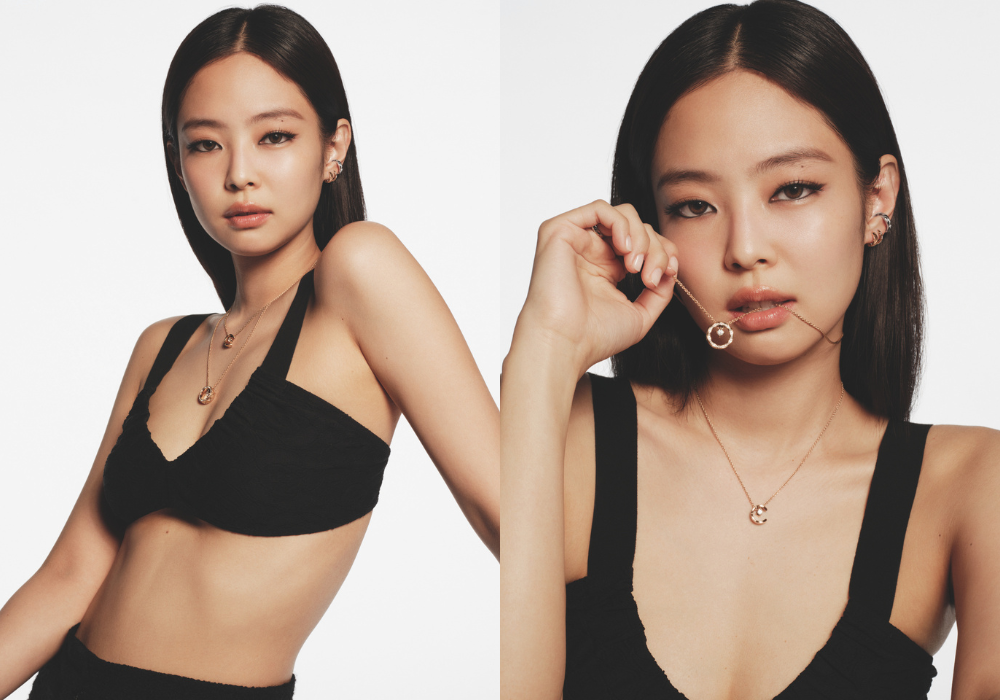 紅寶石象徵力量、熱情與愛,而 JENNIE 正是這些特質的完美化身:堅定果敢,對生活充滿熱情。紅寶石色更是近年時尚界的熱門選擇,神秘而魅惑,散發出低調的奢華感。