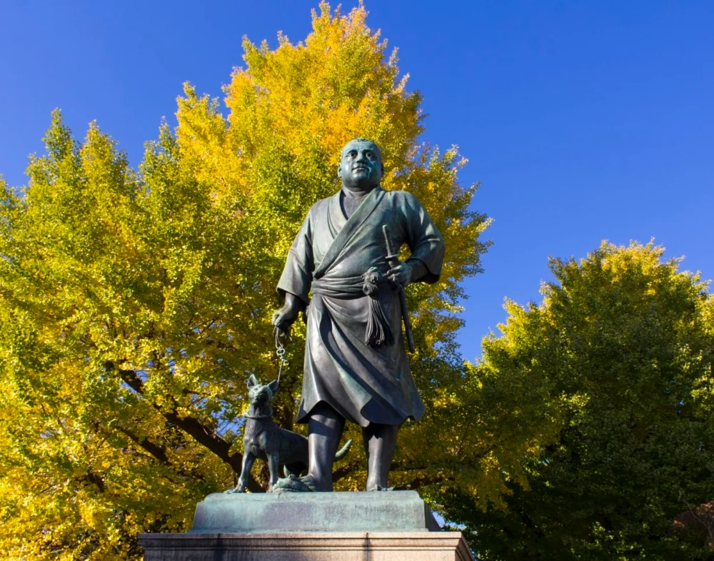 西鄉隆盛銅像。