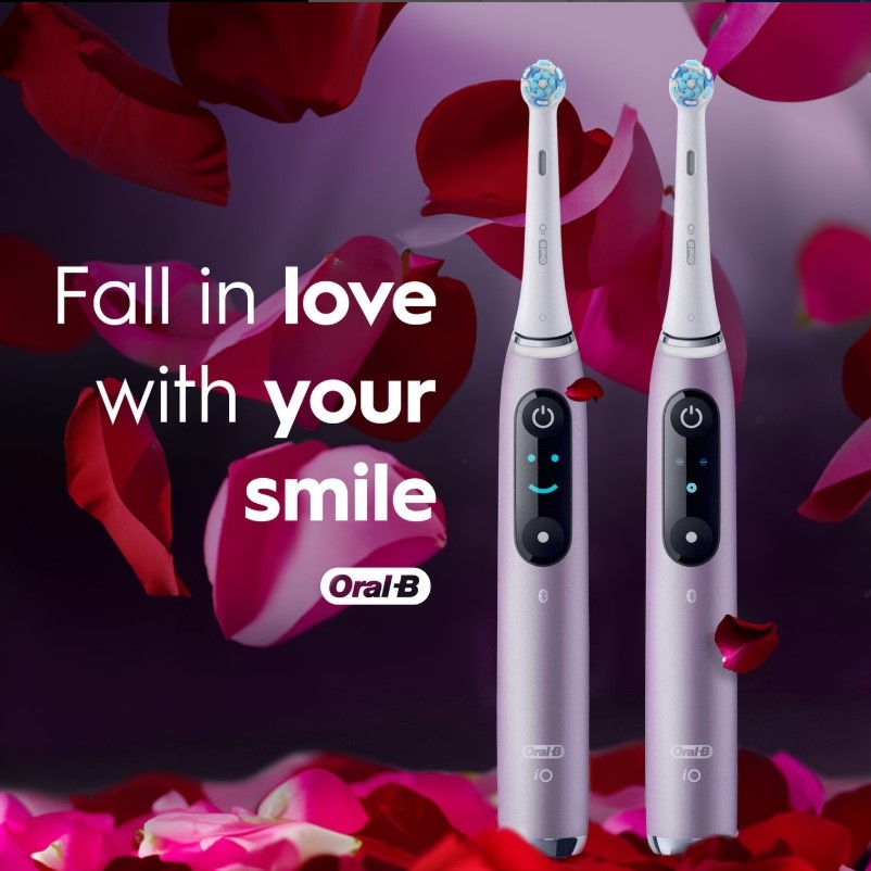 今年情人節，送上Oral-B iO系列充電電動牙刷，讓愛情更甜蜜。