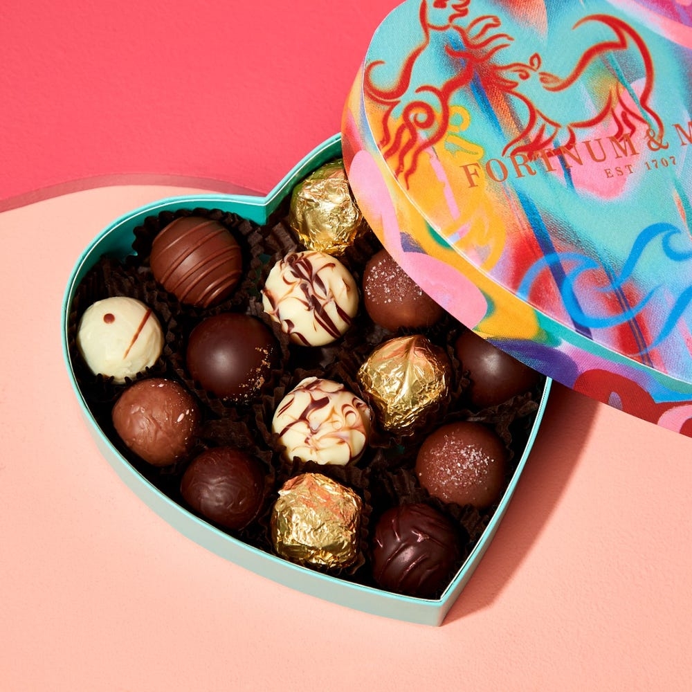 心形朱古力禮盒(210克)。