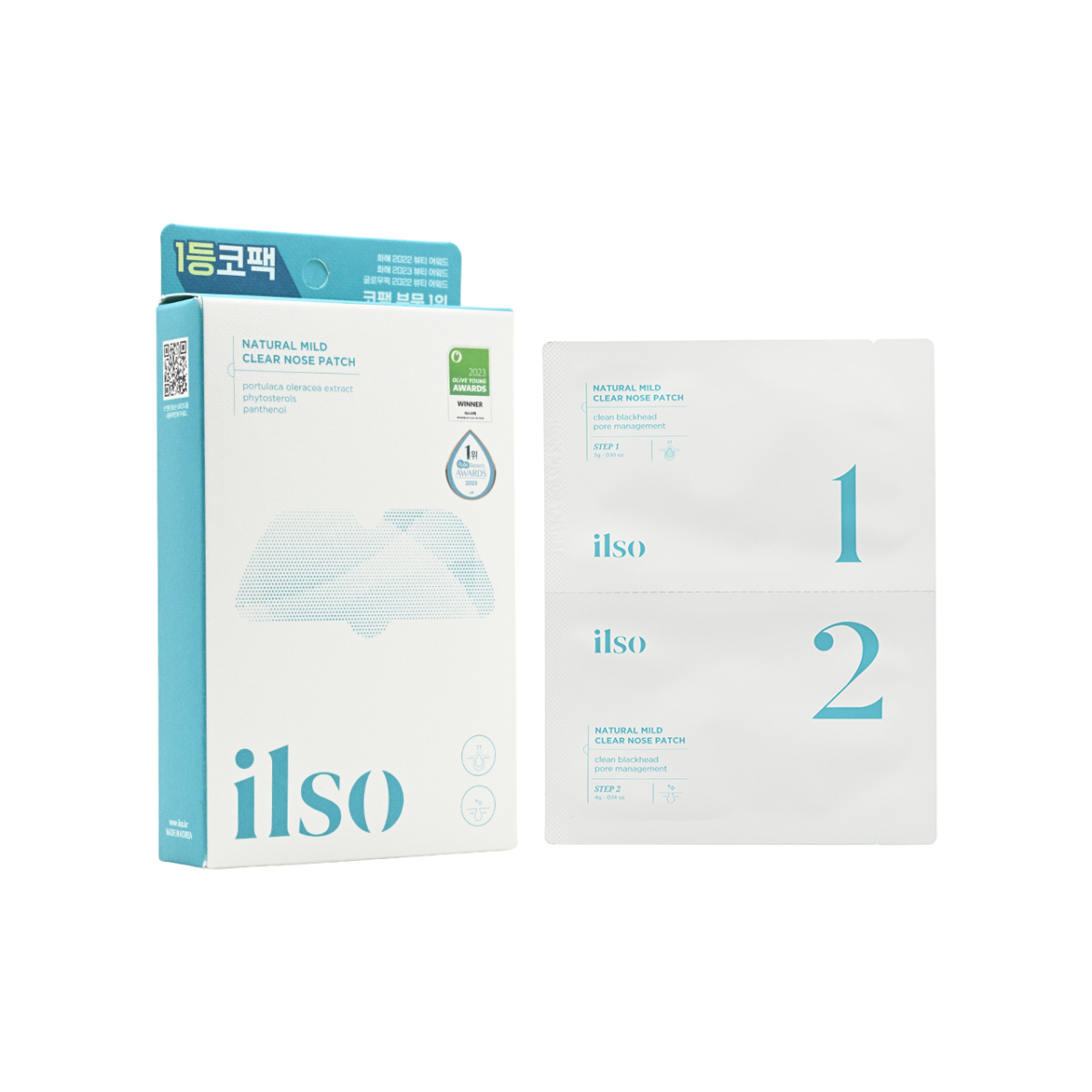 ilso 天然溫和清黑頭粉刺鼻頭貼。