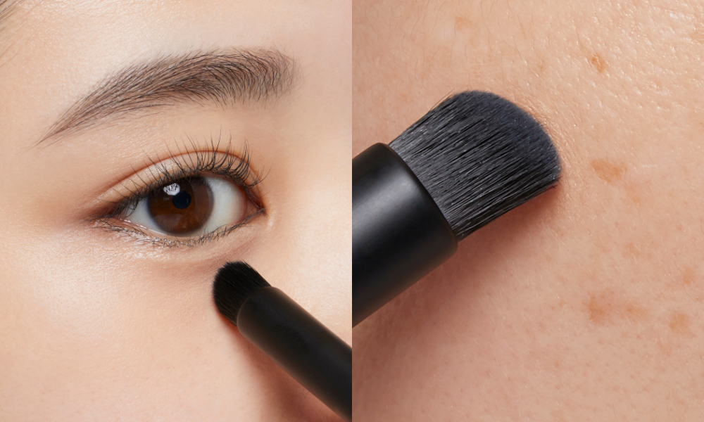 適用於臉部和眼部的遮瑕掃。