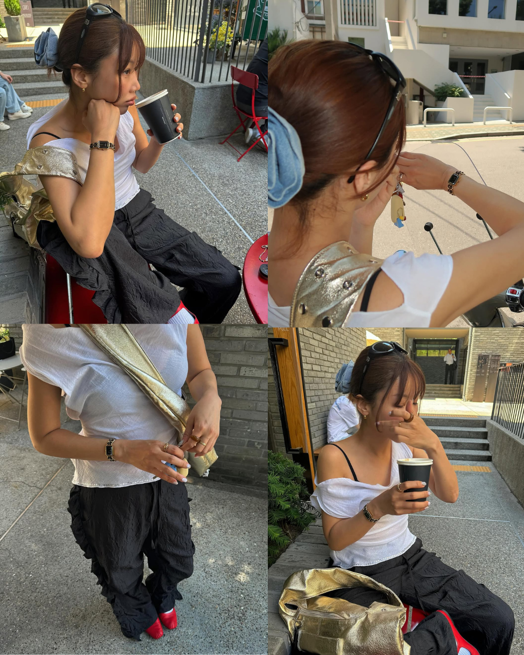 韓國時尚博主的CHANEL PREMIÈRE穿搭示範。