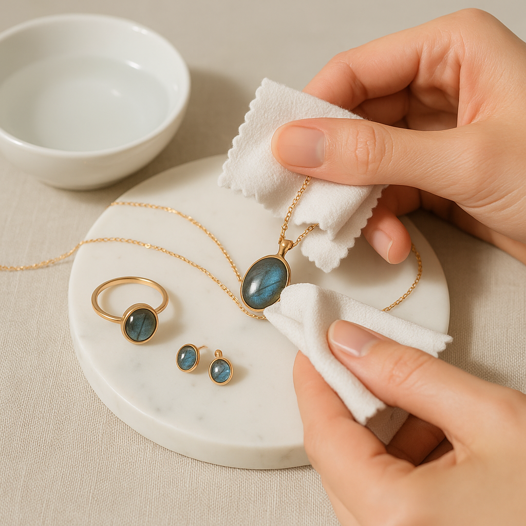 要讓拉長石保持閃耀光澤和純淨能量，定期保養是關鍵！