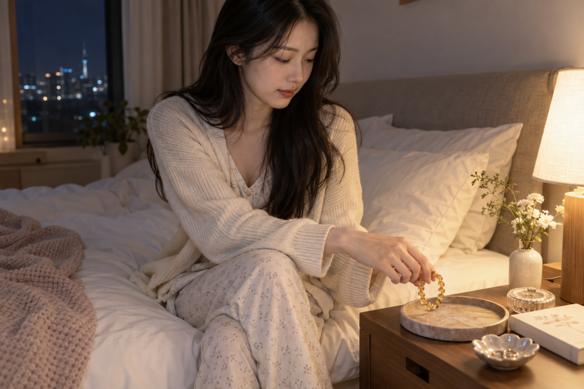 黃水晶可以戴著睡覺,但從舒適度及飾物保養角度,睡前除下可減少壓迫、拉扯及配件損耗。