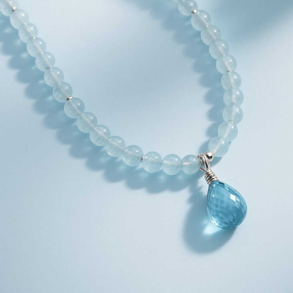 海藍寶肉眼看上去晶瑩剔透,內部瑕疵和包裹體與少愈好,完全無瑕超稀有。