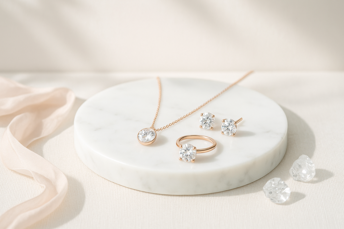 莫桑石的價值在於其多方面的優勢,不但美,更超實用,除了作為日常佩戴飾物,也非常適合用於訂婚或紀念首飾。