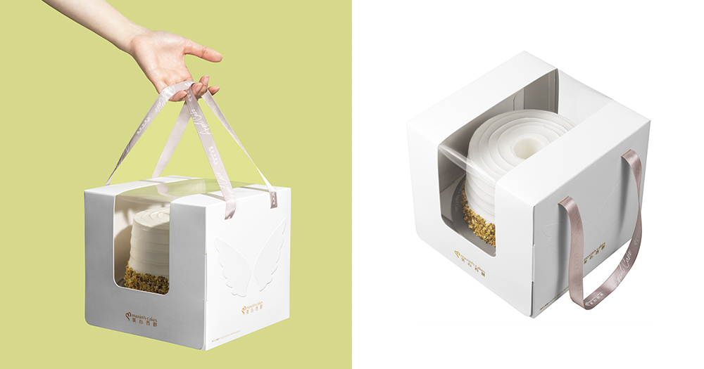 蛋糕盒特別加上天使翼設計，更顯心思。