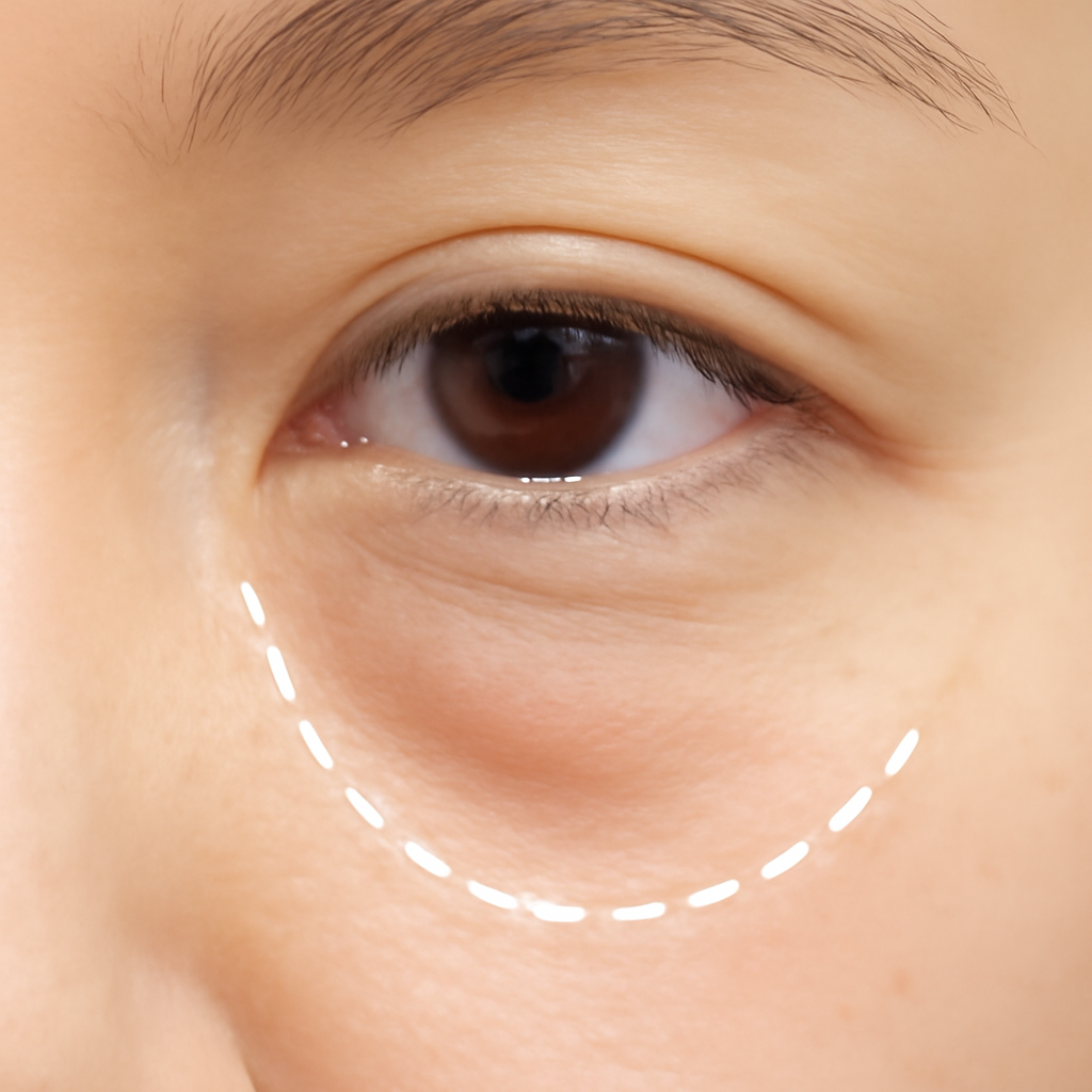 鬆弛型眼袋呈現下垂和明顯的皺褶