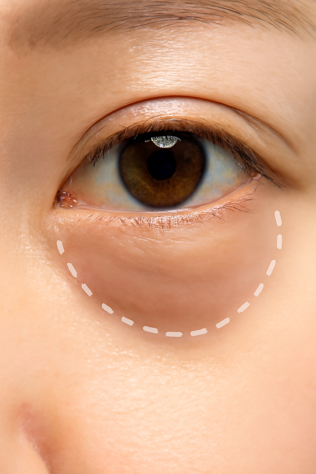 水腫型眼袋通常比較浮腫。