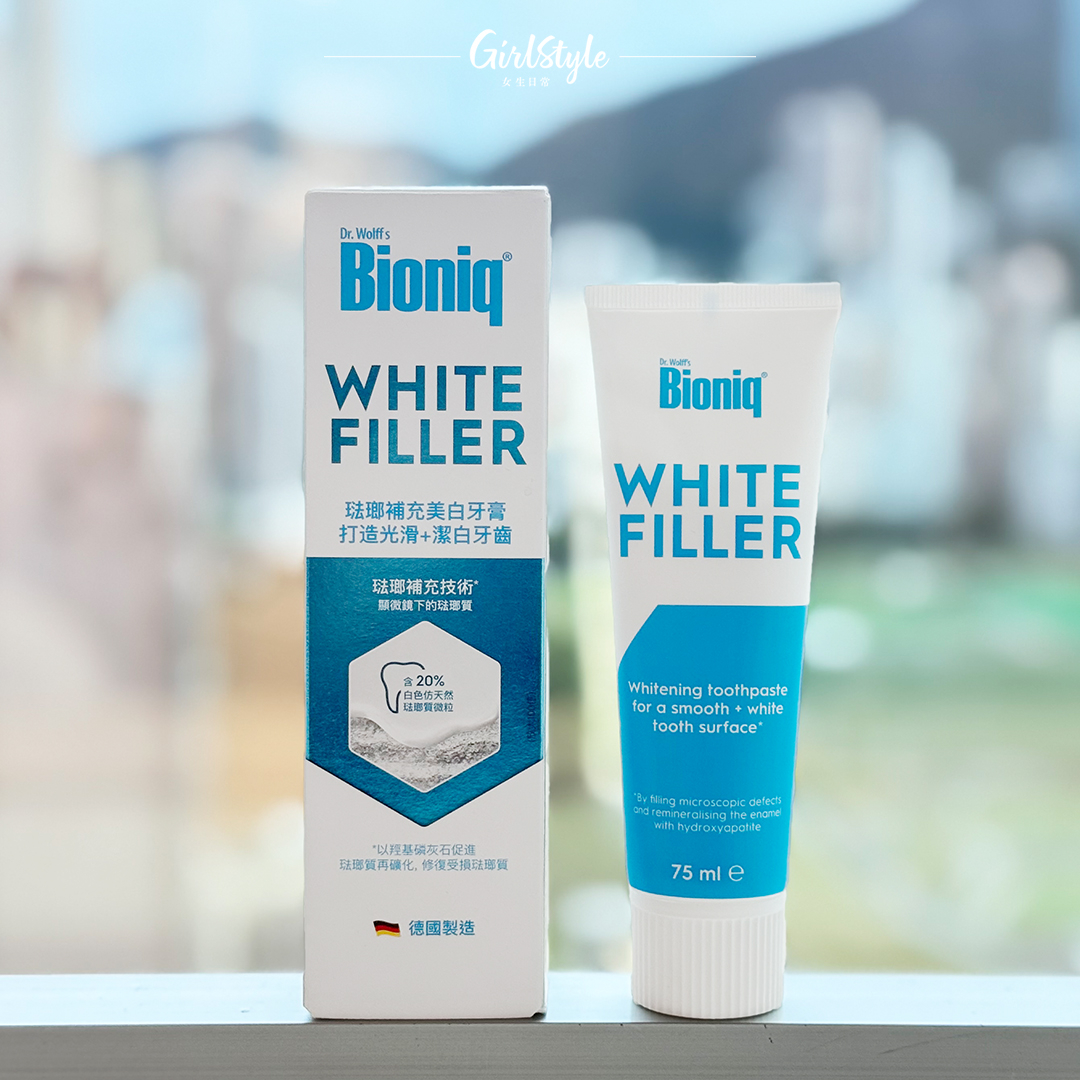 Bioniq®創新琺瑯補充技術，補充白色琺瑯質^，輕鬆解決牙齒變黃的問題。