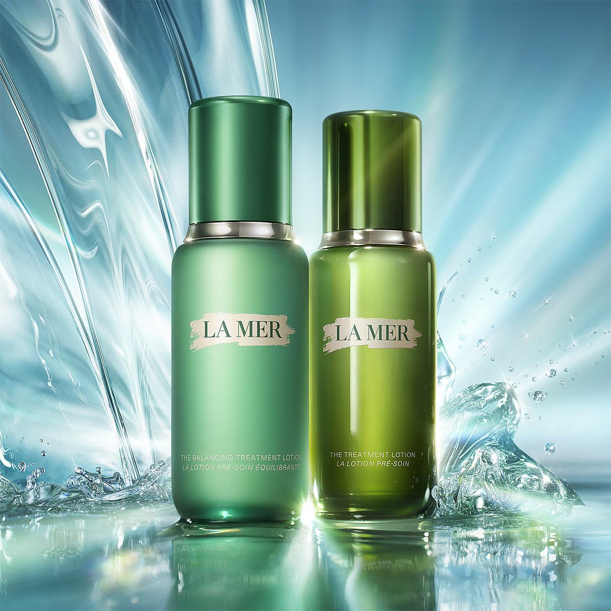 La Mer The New Balancing Treatment Lotion 煥透肌底修護液(左)及 The Treatment Lotion 肌底修護液