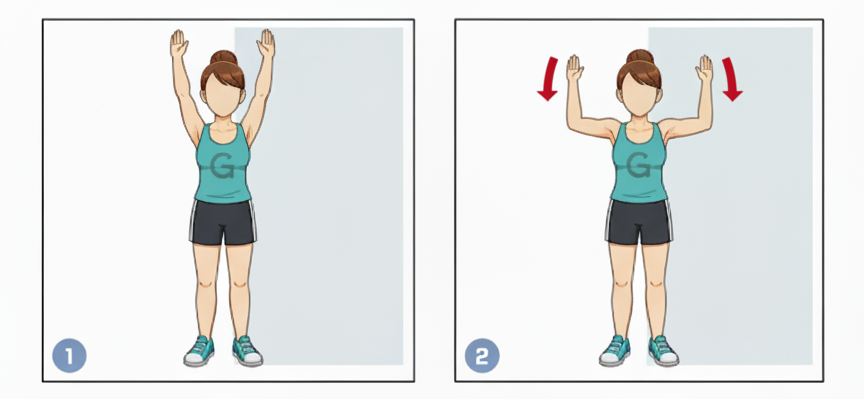 「壁面天使」是一個極佳的伸展與強化動作,特別針對改善「圓肩」和增強肩胛骨穩定性。